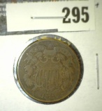 1871 2 Cent Piece, G+, lower mintage better date, Good value $40