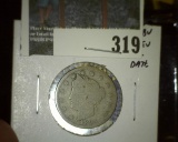 1884 V Nickel, G obverse, AG reverse, clear date, value $10