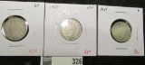 3 V Nickels, 1902 G, 1903 VG+, 1904 G, group value $7