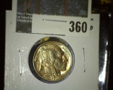 1937 Buffalo Nickel, BU toned, value $40