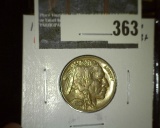 1938-D buffalo Nickel, BU MS63+, value $36