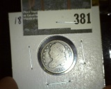 1834 Bust Dime, VG, value $30