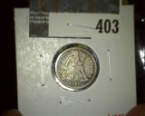 1888 Seated Liberty Dime, VG, value $18