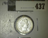 1916 Barber Dime, AU toned, AU value $25