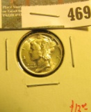 1944 Mercury Dime, BU, value $12