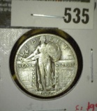 1929-D Standing Liberty Quarter, F/VF, F value $9, VF value $17