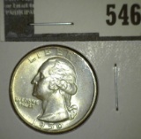 1950-D Washington Quarter, BU, MS63 value $10, MS65 value $35