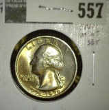 1976-P Washington Quarter, BU toned from Mint Set, value $6