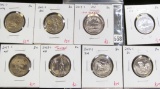 8 BU non-Proof S-Mint Washington ATB quarters, 2012 NM, 2012 AK, 2013 NH, 2013 MD, 2013 NV, 2013 OH,