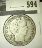 1915-S Barber Half Dollar, VG10, value $17