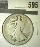 1916 Walking Liberty Half Dollar, AG clear date, G value $50