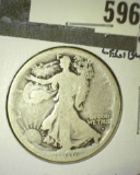 1916-D Walking Liberty Half Dollar, AG clear date, G value $50