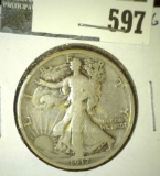 1917 Walking Liberty Half Dollar, VG, value $19