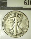 1934-S Walking Liberty Half Dollar, VG, value $11