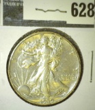 1939-D Walking Liberty Half Dollar, XF, value $18