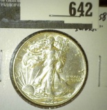 1945 Walking Liberty Half Dollar, AU58 