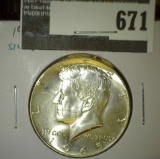 1965 Kennedy Half Dollar, BU, value $10