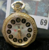 Saxony Swiss made small (ladies) pocket watch, runs, keeps time