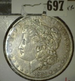 1882-O Morgan Dollar, O over S mintmark variety, XF, value $70