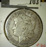 1883-S Morgan Dollar, F, VF value $35