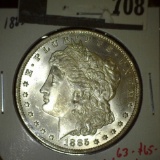 1885-O Morgan Dollar, BU, value MS63 $65, MS65 $165