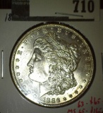 1886 Morgan Dollar, BU, value MS63 $65, MS65 $165