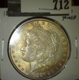 1887 Morgan Dollar, BU toned, value $75