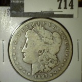 1887-S Morgan Dollar, VG, value $35