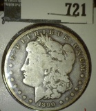 1890-CC Morgan Dollar, scarce Carson City mintmark, always in demand, VG, value $110