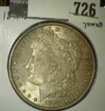 1891-S Morgan Dollar, AU toned, value $45