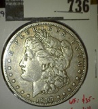 1897-O Morgan Dollar, VF/XF, VF value $35, XF value $41