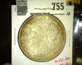 1921 Morgan Dollar, BU toned, value MS63 $50, MS64 $65