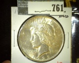 1923 Peace Dollar, BU toned, value $50