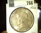 1925 Peace Dollar, BU toned, value $55