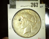 1925-S Peace Dollar, XF, value $32