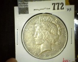 1927-D Peace Dollar, XF, value $45