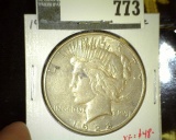 1928-S Peace Dollar, XF, value $48