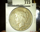 1934-D Peace Dollar, VF, value $44