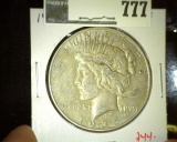 1935 Peace Dollar, XF, value $44
