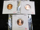 3 Proof Lincoln Cents, 2014-S, 2018-S & 2019-S, group value $15