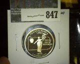 1999-S Proof 90% Silver Washington Statehood Quarter, PA, low mintage, value $30