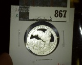2010-S Proof 90% Silver Washington ATB Quarter, WY, value $8
