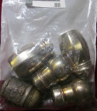 Group of 5 mystery metal salt/pepper shakers