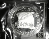 1987-S US Constitution Bicentennial Commemorative Silver Dollar, Proof in capsule, value $25