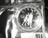 1995-S XXVI Atlanta Olympiad, Basketball Commemorative Half Dollar, Proof in capsule, value $15