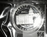 2001-P US Capitol Visitor Center Commemorative Silver Dollar, Proof in capsule, value $60