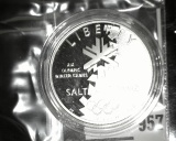 2002-P Salt Lake City Olympic Games Commemorative Silver Dollar, Proof in capsule, value $40