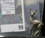 3D deer/doe/Bambi pin or broach, 6 grams, silver mark in back of pin is weak/smudgy, but it is silve