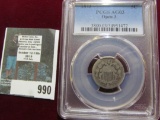 1873 Open 3 Shield Nickel PCGS Slabbed AG03