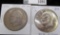 1971 P EF-AU & 1971 S Silver Brilliant Uncirculated Eisenhower Dollars.